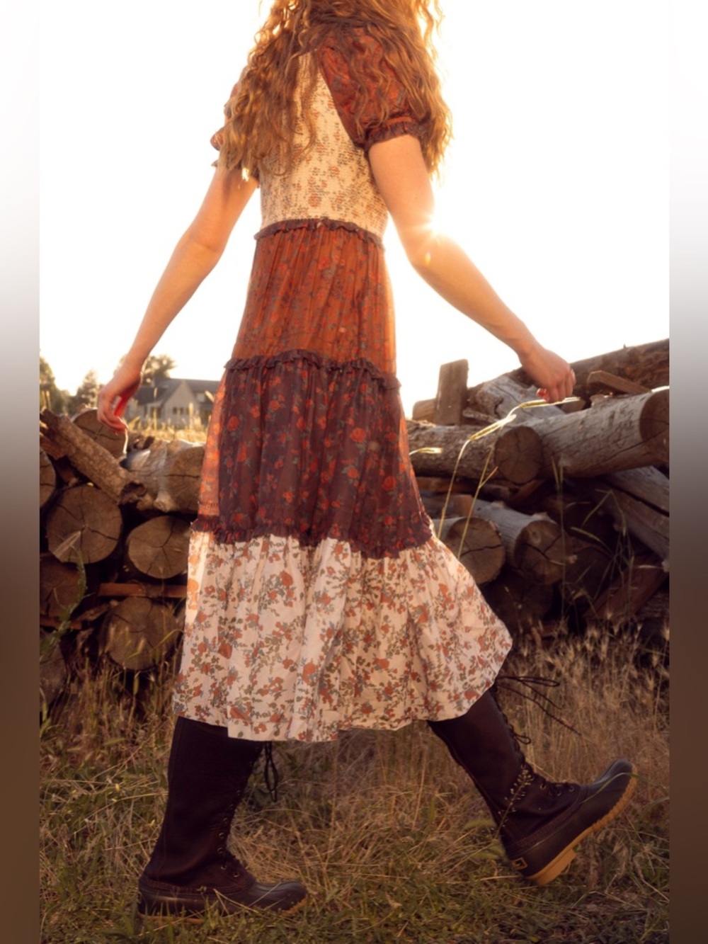 Ivy City Emily Dress in Fall Floral - Picture 7 of 7